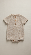 Birch knit romper with envelope neckline